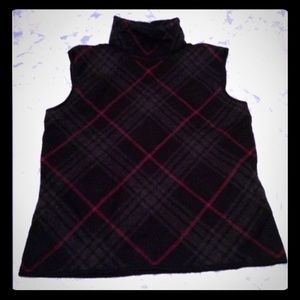Jones New York plaid wool sweater/vest